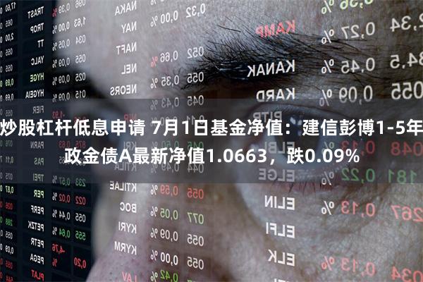 炒股杠杆低息申请 7月1日基金净值：建信彭博1-5年政金债A最新净值1.0663，跌0.09%