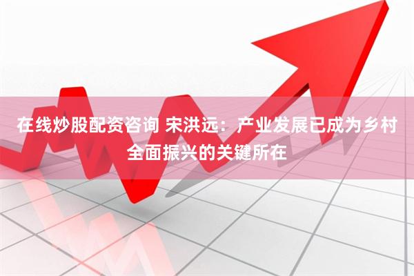 在线炒股配资咨询 宋洪远：产业发展已成为乡村全面振兴的关键所